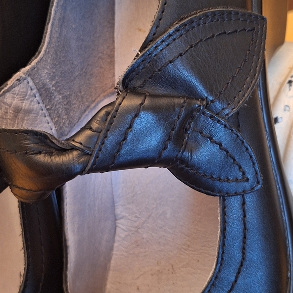 Mary Jane Black Leather Alegria Shoes With Easy Closure Sz 38 (8) - Picture 3 of 16